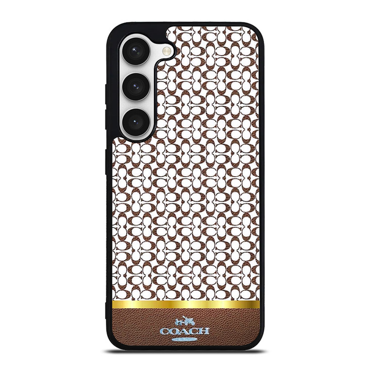 COACH NEW YORK ICON BROWN EMBLEM Samsung Galaxy S23 Case Cover