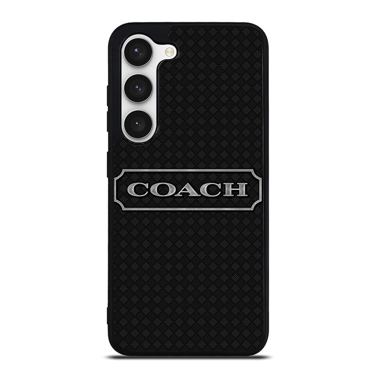 COACH NEW YORK LOGO BLACK Samsung Galaxy S23 Case Cover