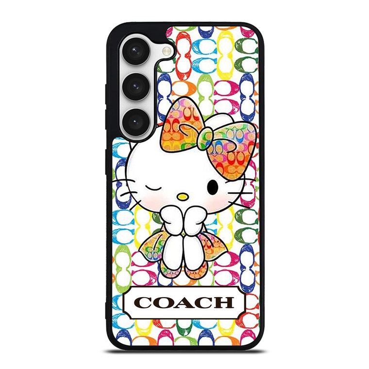 COACH NEW YORK LOGO CUTE HELLO KITTY Samsung Galaxy S23 Case Cover