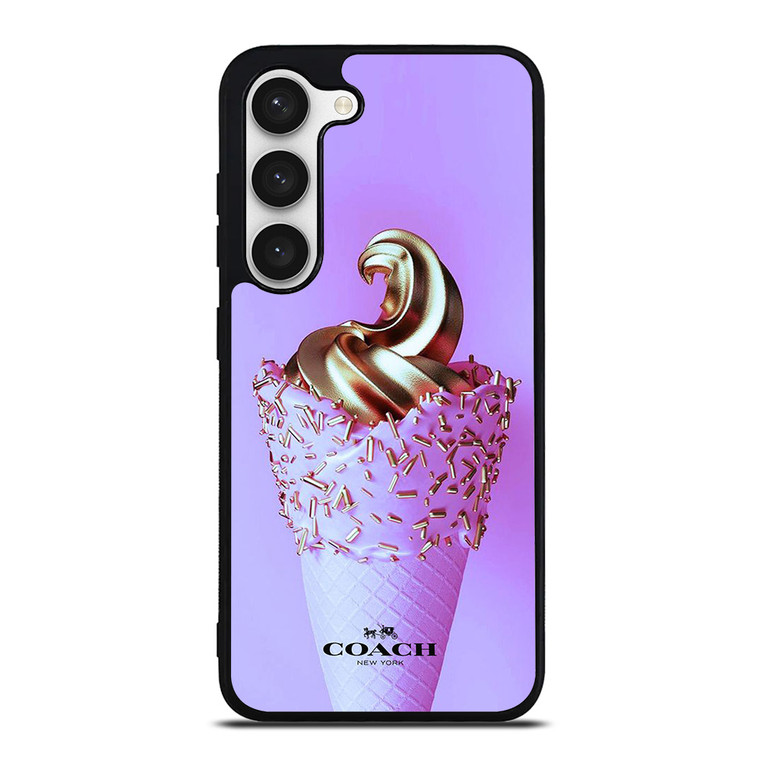 COACH NEW YORK LOGO GOLDEN ICE CREAM ICON Samsung Galaxy S23 Case Cover