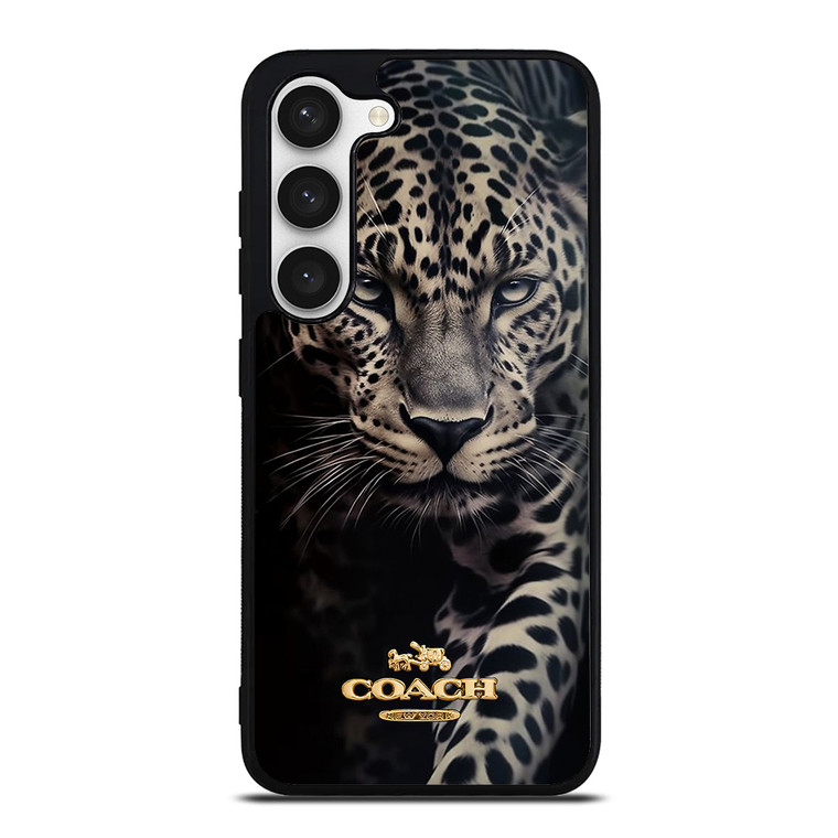 COACH NEW YORK LOGO LEOPARD Samsung Galaxy S23 Case Cover