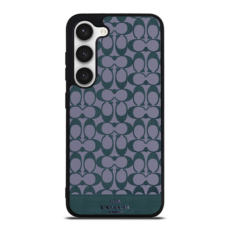 COACH NEW YORK LOGO PATTERN GREEN EMBLEM Samsung Galaxy S23 Case Cover