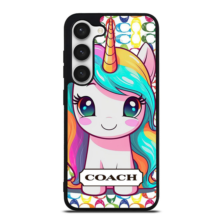 COACH NEW YORK LOGO PRETTY UNICORN Samsung Galaxy S23 Case Cover