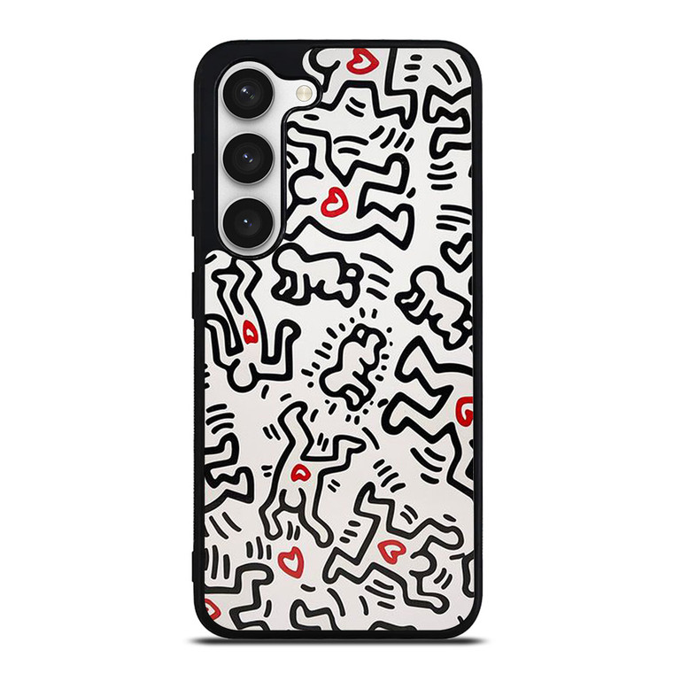 KEITH HARING ART HEART FIGURES Samsung Galaxy S23 Case Cover