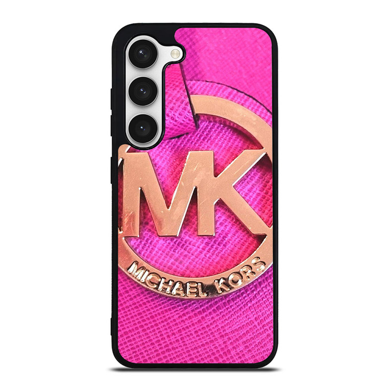 MICHAEL KORS MK LOGO PINK GOLD EMBLEM Samsung Galaxy S23 Case Cover