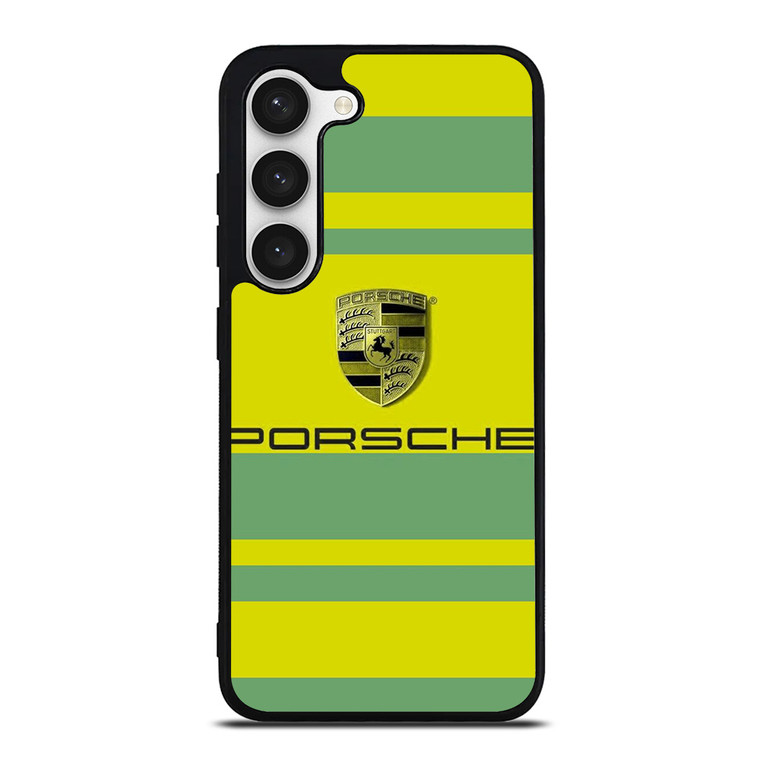 PORSCHE CAR LOGO YELLOW GREEN ICON Samsung Galaxy S23 Case Cover PORSCHE CAR LOGO YELLOW GREEN ICON Samsung Galaxy S23 Case Cover