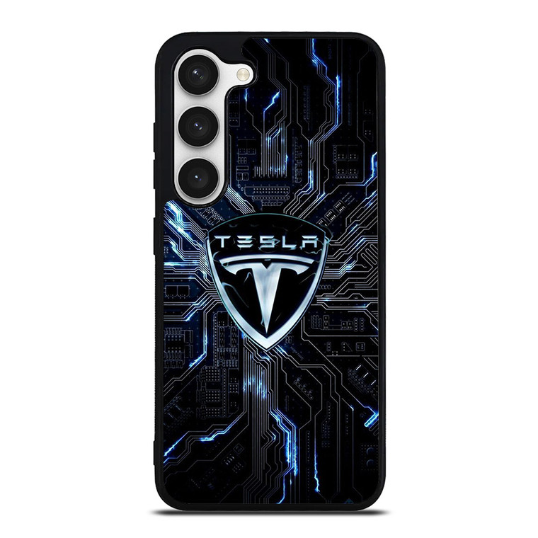 TESLA ELECTRIC CAR LOGO Samsung Galaxy S23 Case Cover