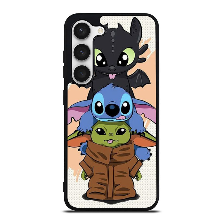 TOOTHLESS STITCH BABY YODA CUTE CARTOON Samsung Galaxy S23 Case Cover TOOTHLESS STITCH BABY YODA CUTE CARTOON Samsung Galaxy S23 Case Cover