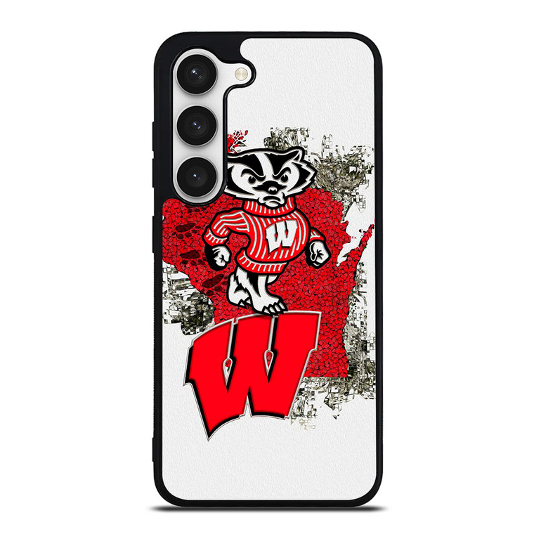 WISCONSIN BADGERS UNIVERSITY FOOTBALL LOGO Samsung Galaxy S23 Case Cover