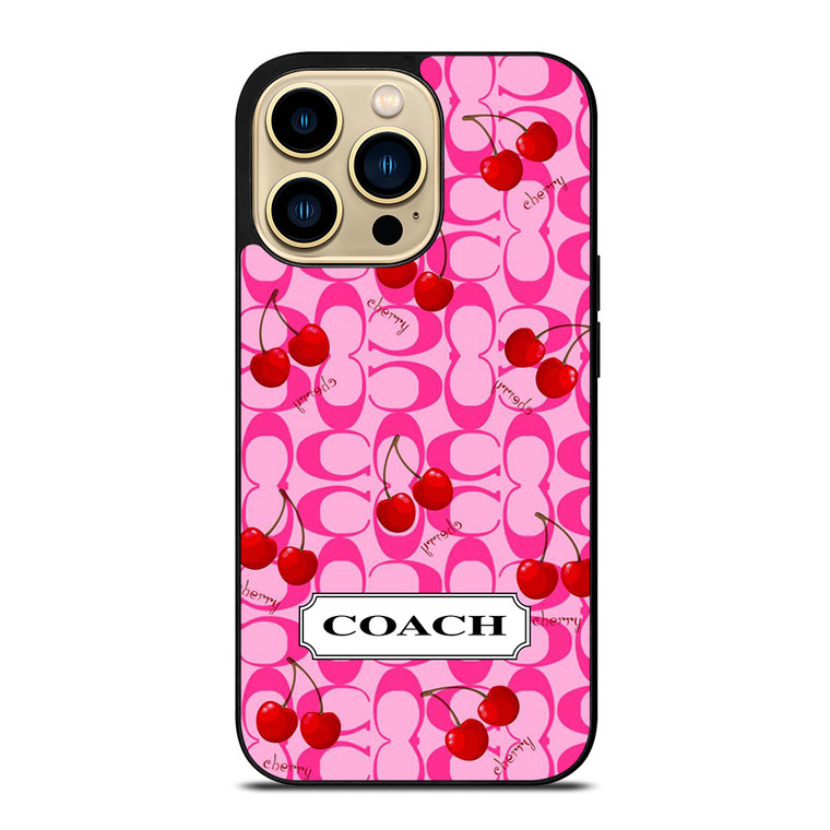 COACH NEW YORK LOGO CHERRY iPhone 14 Pro Max Case Cover