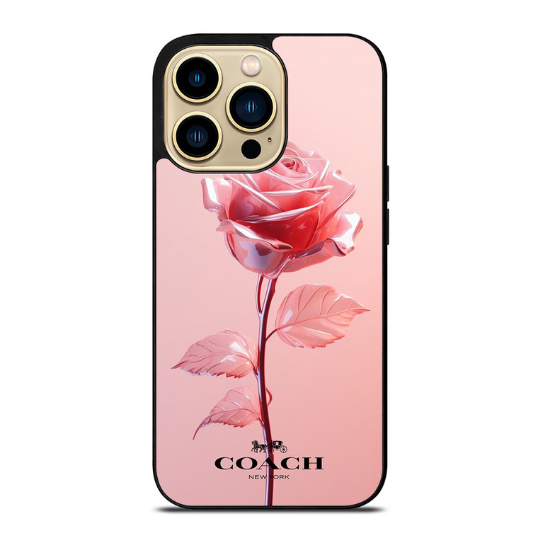 COACH NEW YORK PINK ROSE iPhone 14 Pro Max Case Cover