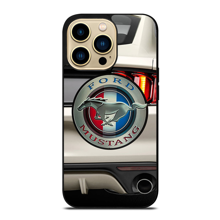 FORD MUSTANG CAR LOGO WHITE iPhone 14 Pro Max Case Cover