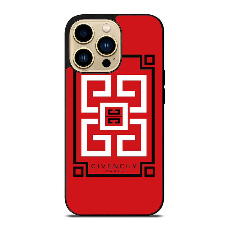 GIVENCHY PARIS ART LOGO RED iPhone 14 Pro Max Case Cover