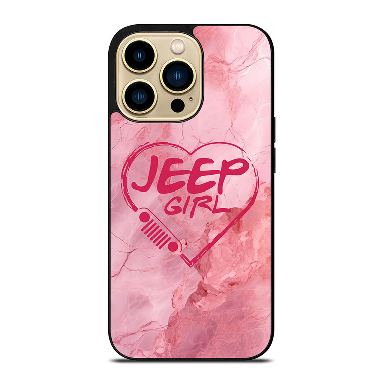 JEEP GIRL LOGO LOVE MARBLE iPhone 14 Pro Max Case Cover