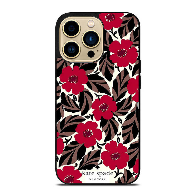 KATE SPADE NEW YORK LOGO RED ROSES iPhone 14 Pro Max Case Cover