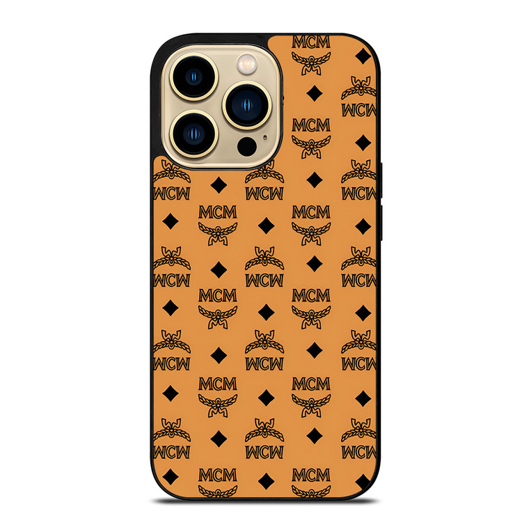 MCM MICHAEL CROMER MUNICH LOGO BROWN iPhone 14 Pro Max Case Cover