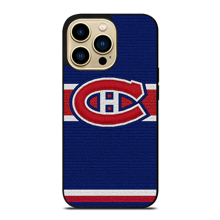 MONTREAL CANADIENS LOGO HOCKEY TEAM EMBORDERY iPhone 14 Pro Max Case Cover