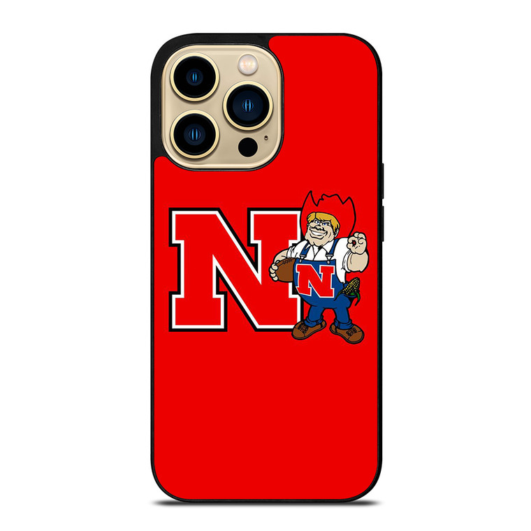 NEBRASKA HUSKERS ICON UNIVERSITY FOOTBALL LOGO iPhone 14 Pro Max Case Cover