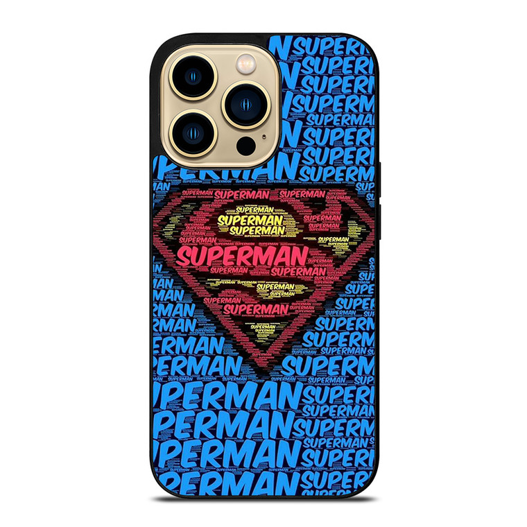 SUPERMAN TYPOGRAPHY LOGO iPhone 14 Pro Max Case Cover