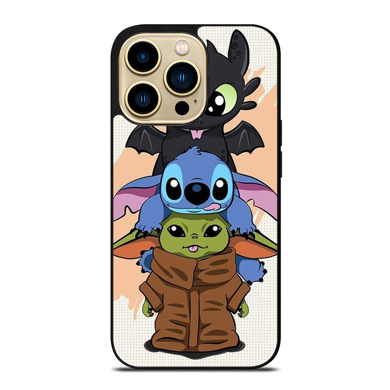 TOOTHLESS STITCH BABY YODA CUTE CARTOON iPhone 14 Pro Max Case Cover TOOTHLESS STITCH BABY YODA CUTE CARTOON iPhone 14 Pro Max Case Cover