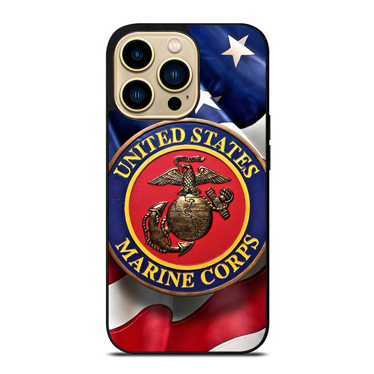 UNITED STATES US MARINE CORPS LOGO FLAG iPhone 14 Pro Max Case Cover