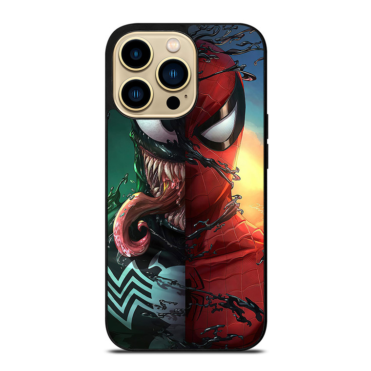 VENOM V SPIDERMAN FACE SUPERHERO MARVEL COMICS iPhone 14 Pro Max Case Cover