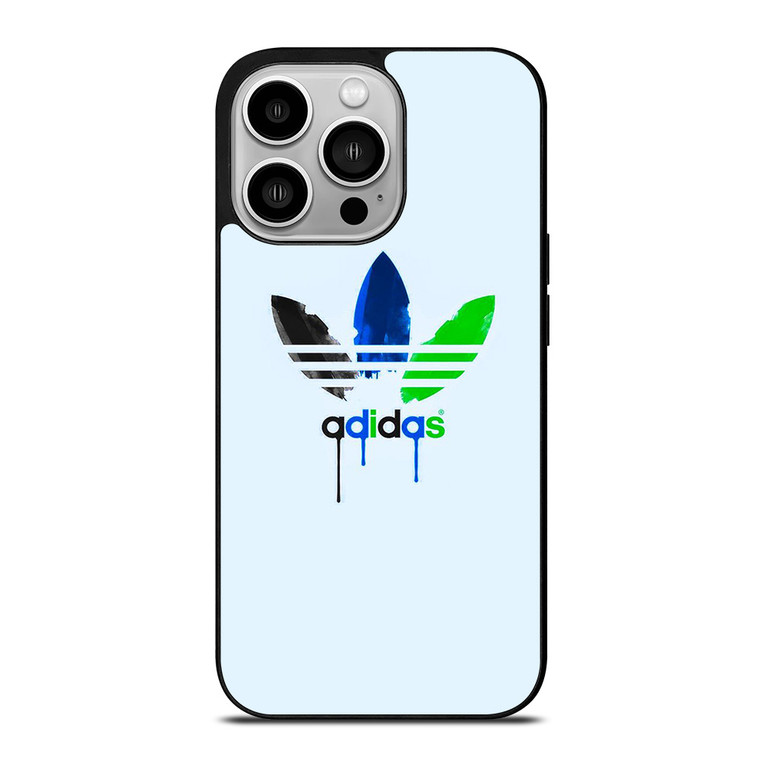 ADIDAS LOGO GREEN BLUE ICON iPhone 14 Pro Case Cover