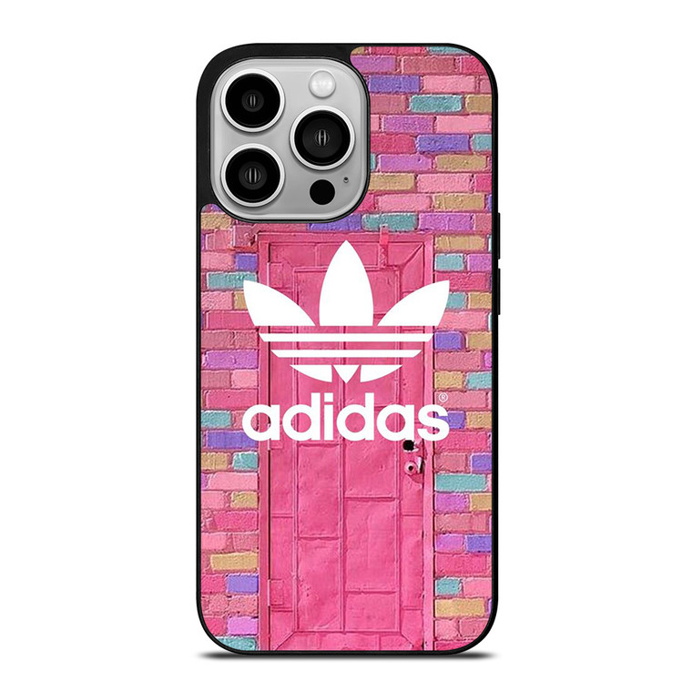 ADIDAS LOGO PINK WALL iPhone 14 Pro Case Cover