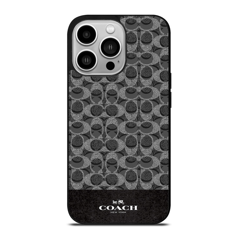COACH NEW YORK LOGO DARK GREY iPhone 14 Pro Case Cover