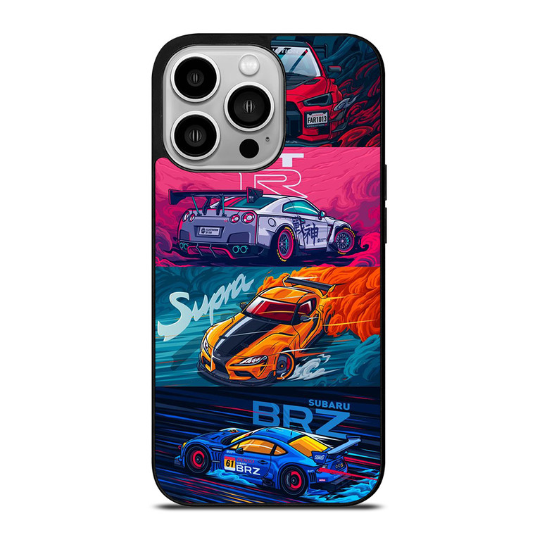 JAPAN RACING SPORTS CARS SUPRA GTR LANCER BRZ iPhone 14 Pro Case Cover