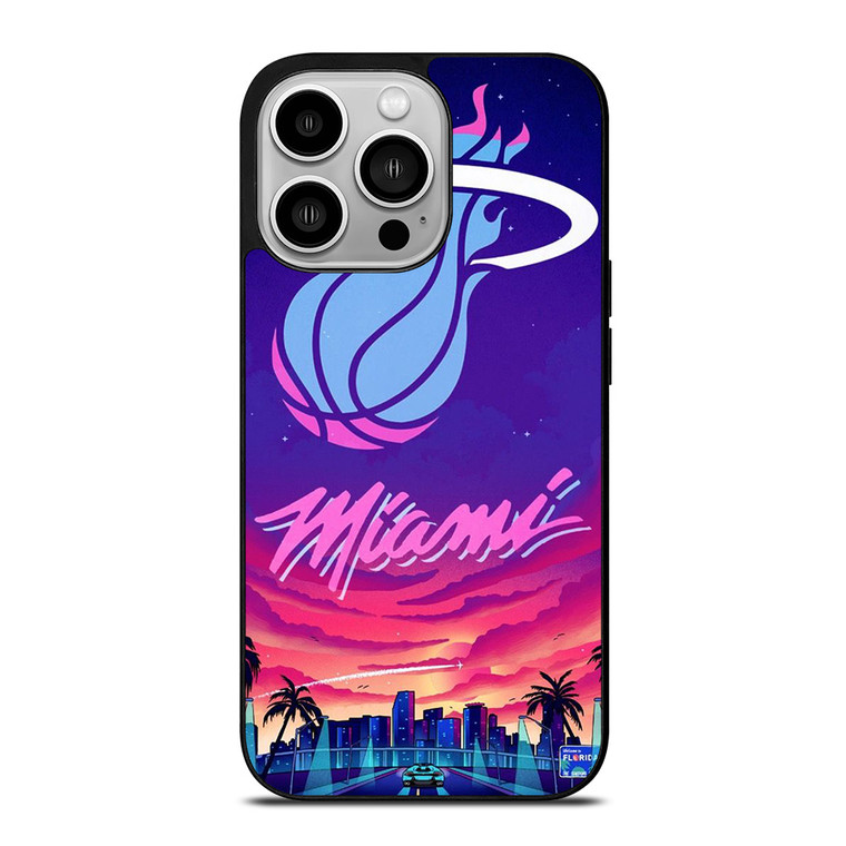 MIAMI HEAT BASKETBALL TEAM LOGO iPhone 14 Pro Case Cover