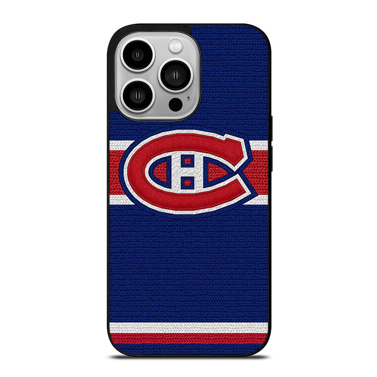 MONTREAL CANADIENS LOGO HOCKEY TEAM EMBORDERY iPhone 14 Pro Case Cover