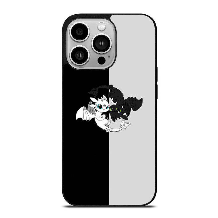 TOOTHLESS AND LIGHT FURY YIN YANG iPhone 14 Pro Case Cover