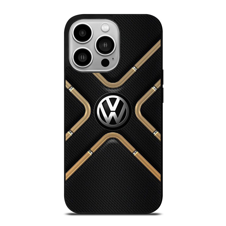 VOLKSWAGEN VW LOGO CARBON ICON iPhone 14 Pro Case Cover