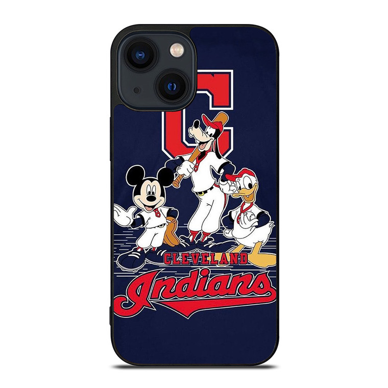 CLEVELAND INDIANS BASEBALL DISNEY MICKEY DONALD GOOFY iPhone 14 Plus Case Cover