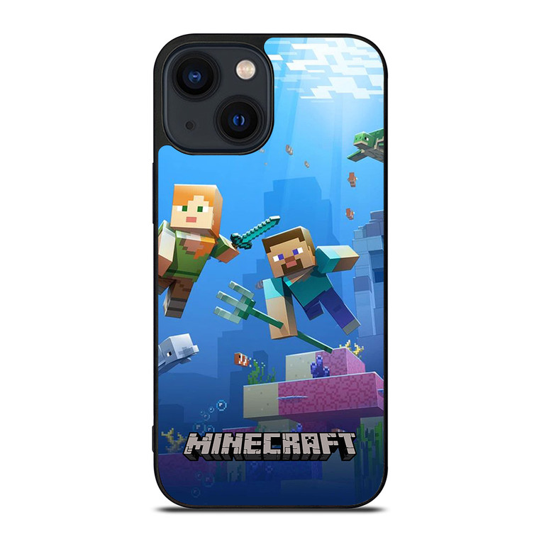 MINECRAFT GAMES UNDER WATER iPhone 14 Plus Case Cover