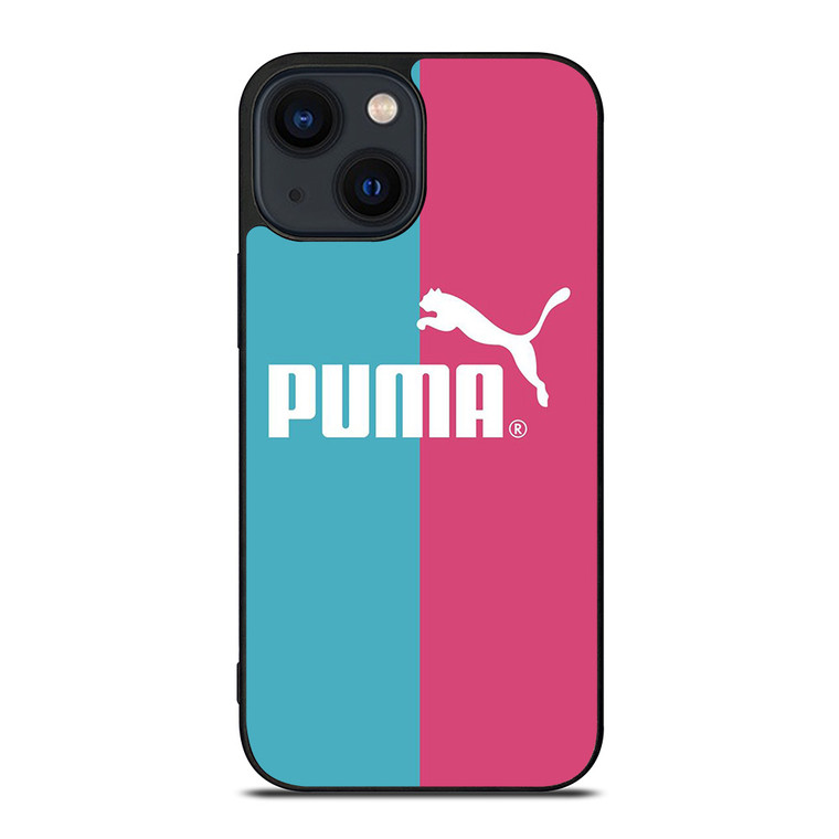 PUMA LOGO BLUE PINK ICON iPhone 14 Plus Case Cover