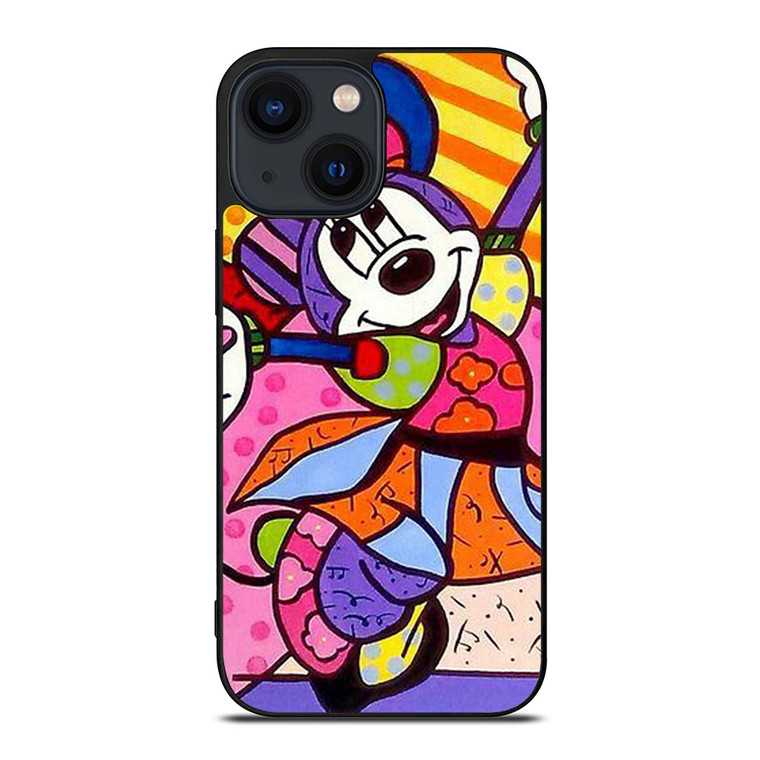 ROMERO BRITTO MINNIE MOUSE ART iPhone 14 Plus Case Cover