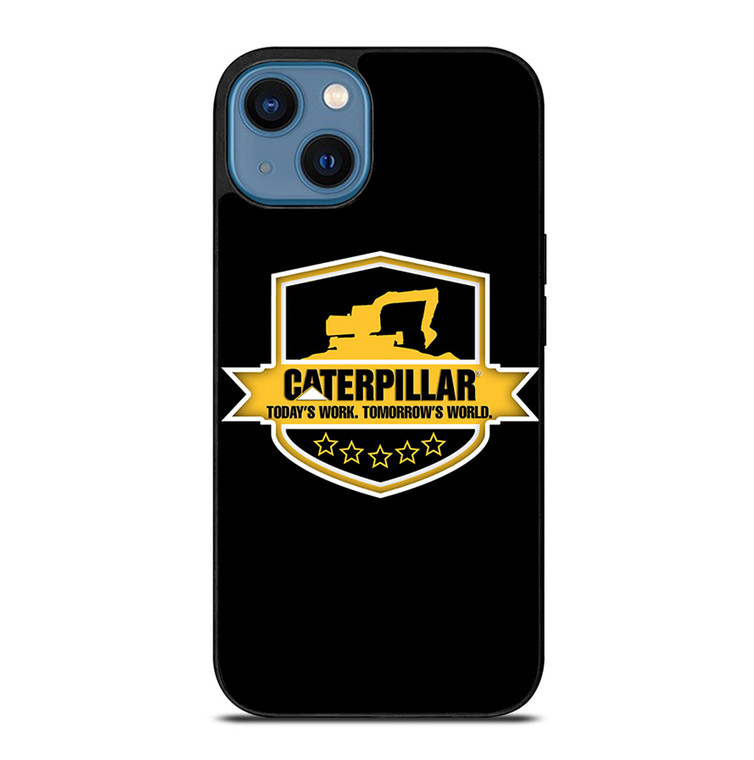 CATERPILLAR TRACTOR LOGO CAT ICON TODAY'S WORK iPhone 14 Case Cover