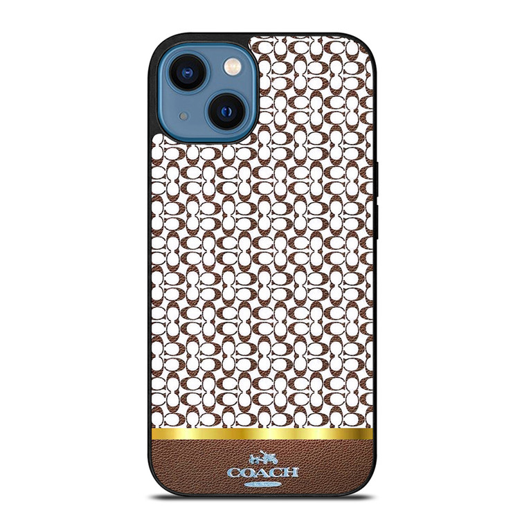 COACH NEW YORK ICON BROWN EMBLEM iPhone 14 Case Cover