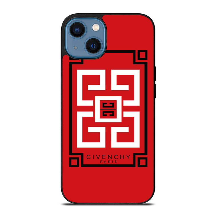 GIVENCHY PARIS ART LOGO RED iPhone 14 Case Cover