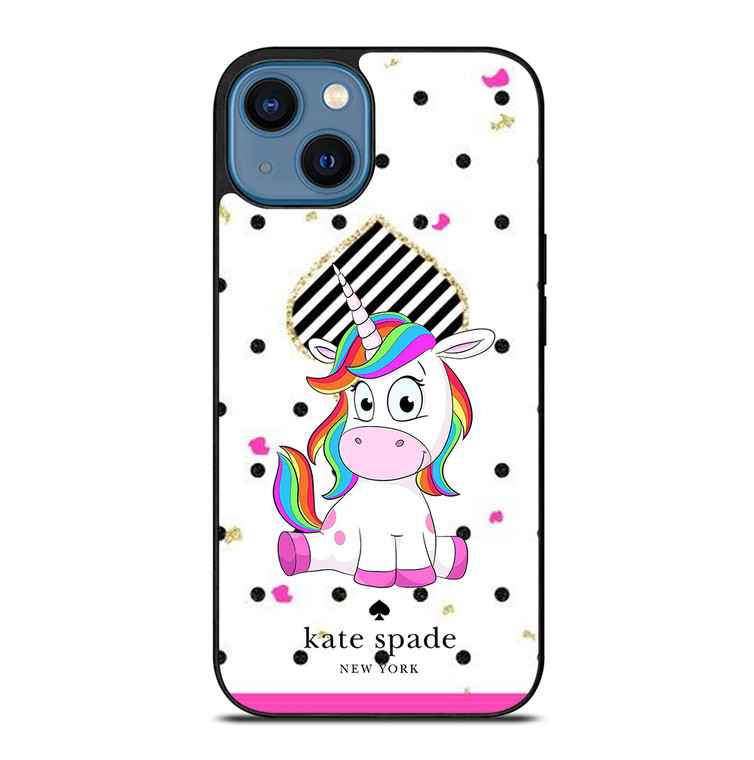 KATE SPADE NEW YORK LOGO CUTE UNICORN iPhone 14 Case Cover
