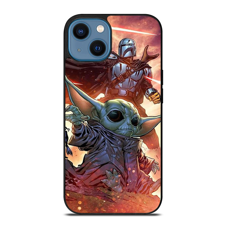 MANDALORIAN AND BABY YODA STAR WARS iPhone 14 Case Cover