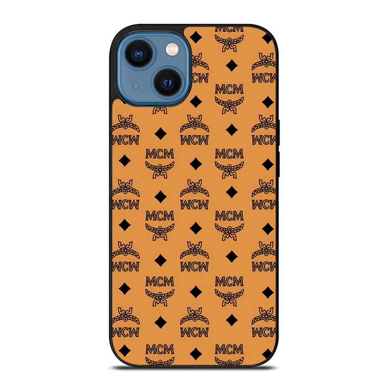MCM MICHAEL CROMER MUNICH LOGO BROWN iPhone 14 Case Cover