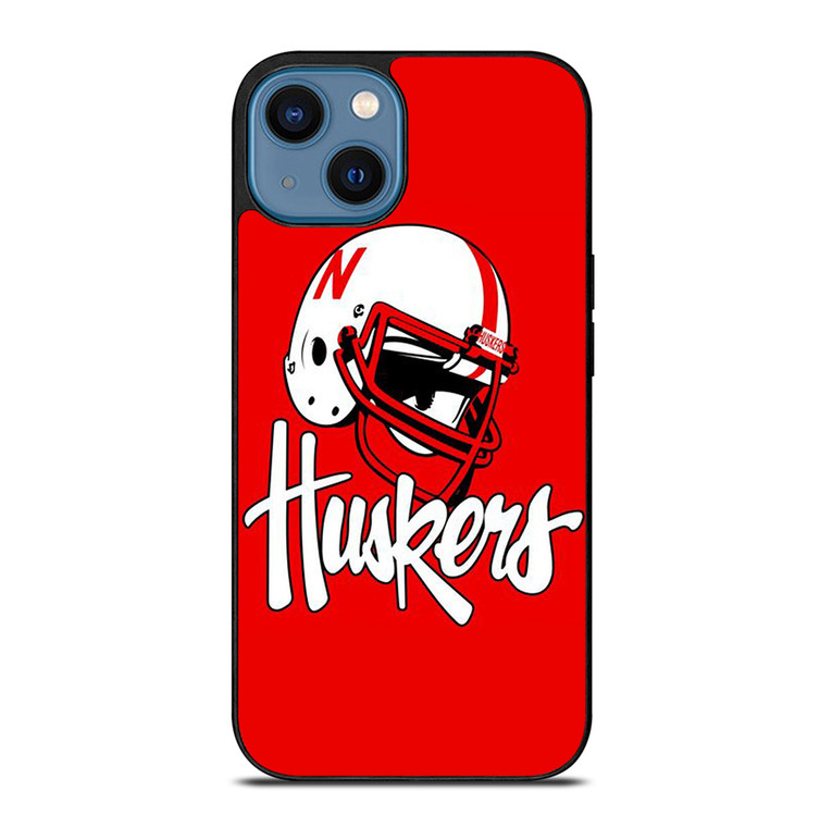 NEBRASKA HUSKERS LOGO UNIVERSITY FOOTBALL ICON iPhone 14 Case Cover