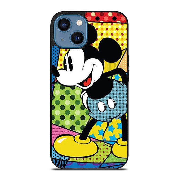 ROMERO BRITTO MICKEY MOUSE ART iPhone 14 Case Cover