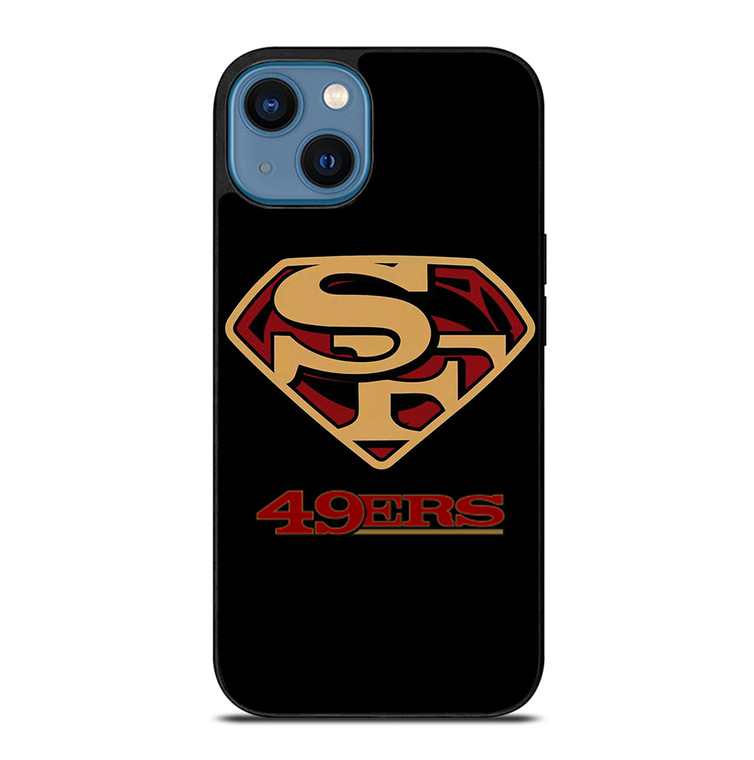 SAN FRANCISCO 49ERS FOOTBALL SUPERMAN LOGO iPhone 14 Case Cover