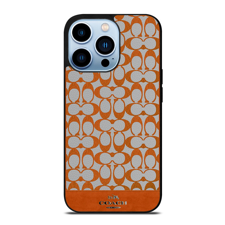 COACH NEW YORK LOGO PATTERN ORANGE EMBLEM iPhone 13 Pro Max Case Cover