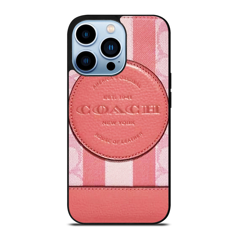 COACH NEW YORK LOGO PINK WALLET iPhone 13 Pro Max Case Cover