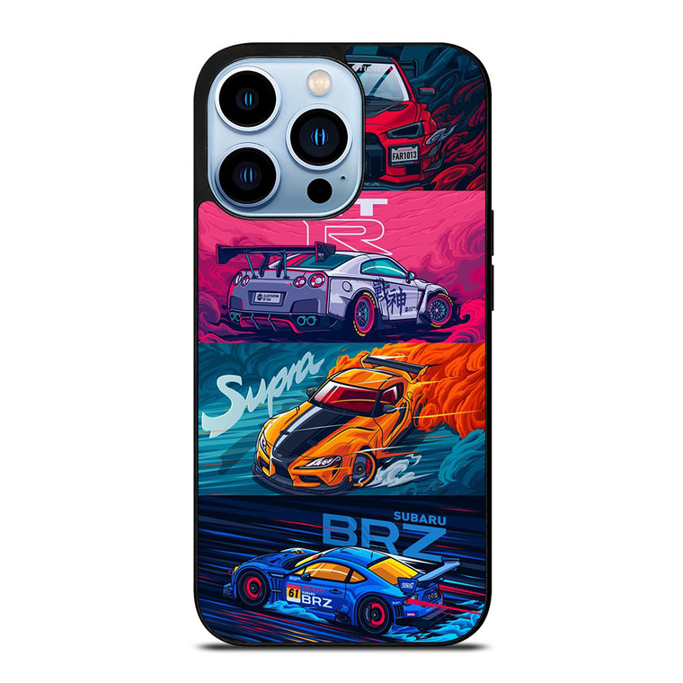 JAPAN RACING SPORTS CARS SUPRA GTR LANCER BRZ iPhone 13 Pro Max Case Cover